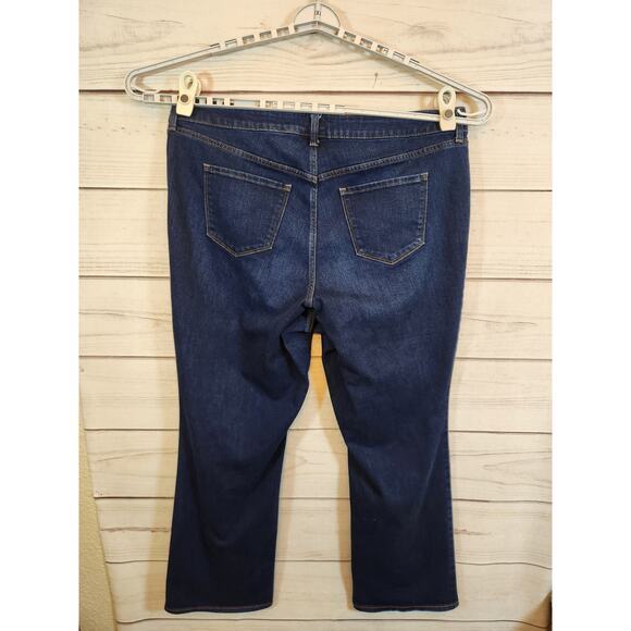 Old Navy Womens Blue Secret Slim Pockets High Rise Kicker Boot-Cut Jeans Size 22 - Picture 2 of 7